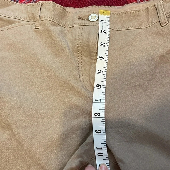 Chico’s women’s pants XL 16 ankle tan khaki stretch so slimming work casual mid - Picture 5 of 7